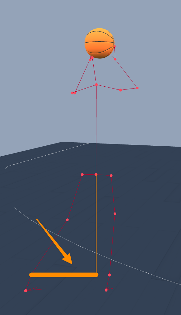 Ankle distance side to side illustration