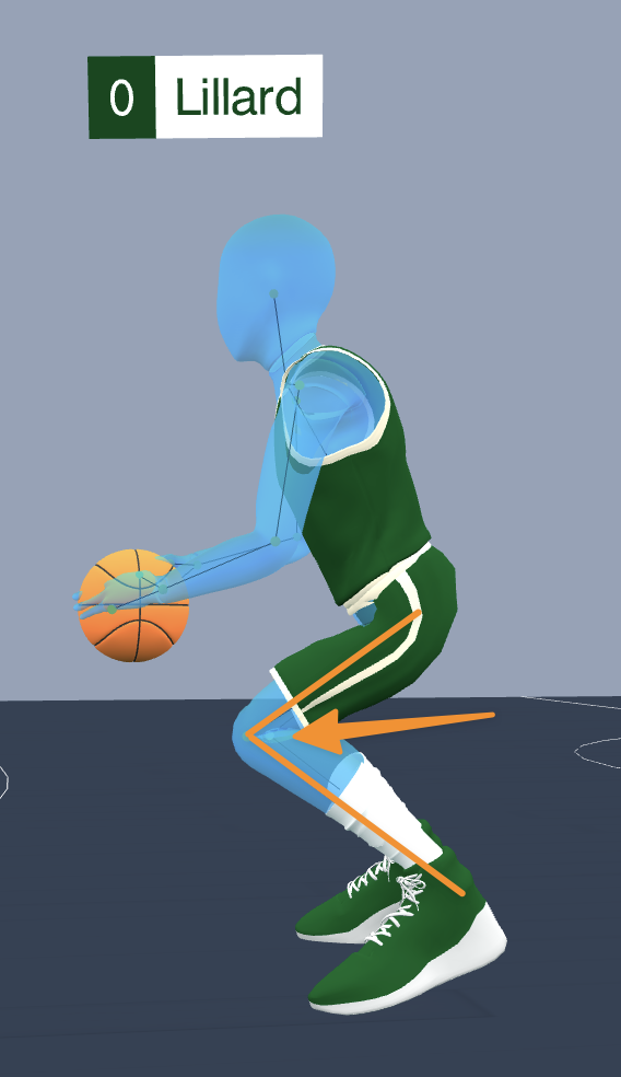 Knee bend angle illustration